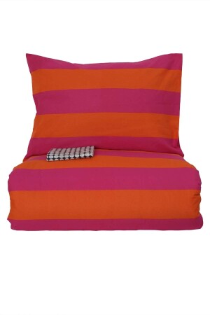 Ronie Fuchsia Orange 100 % Baumwolle Doppel-Bettbezug und Kissen-Set 160. 02. 01. 0739 - 4