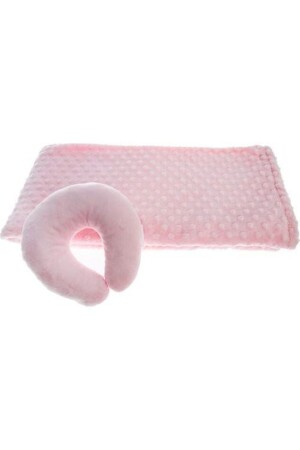 Rosa Budbud-Decke für Babys mit Nackenkissen, 90 x 110 OZD. 1585 - Özdilek