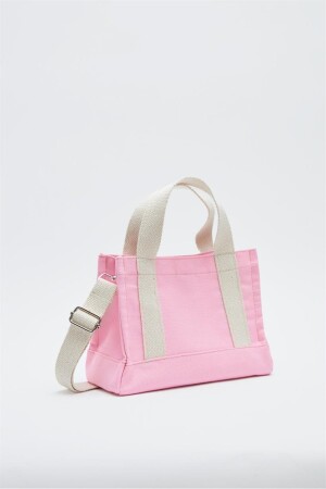 Rosa Damen-Canvas-Tasche mit Kreuzriemen MK1020023SV10-016 - 1