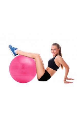 Rosa Farbe 55 cm Pilates-Gymnastikball und Aufblaspumpe Baumwolle33RR - 1