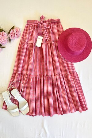 Rosa Gingham-Lagenrock - 1