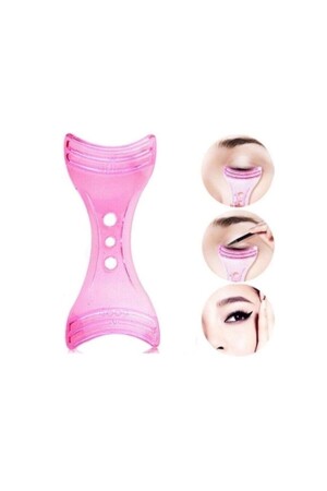 Rosafarbene Mascara-Apparatur für die unteren und oberen Wimpern und pinkfarbene Eyeliner-Appliance, 2-teilig, PK-0001 - 5