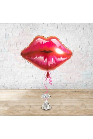 Rosafarbener Lippenstift-Lippenfolienballon, 70 x 60 cm, Junggesellenabschied, Bride To Be-Konzept, Brautballon - 2