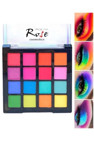 Rose 16er-Pack Neon-Lidschatten-Palette - 2