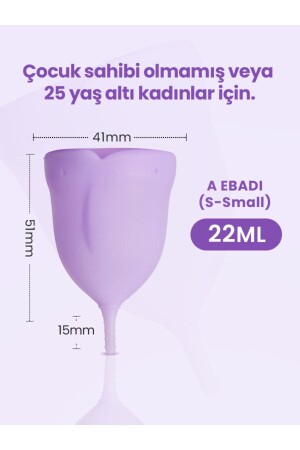 ® Rose 2'li Adet Kabı-regl Kabı-medikal Sınıf Silikon Menstrual Cup-tampon (A B EBAT) - 4
