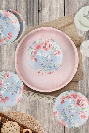 MNZ-Rose Blue Snack/Sauce Bowl 13 سم 6 قطع - 18715 ST489006F022AJ15400MAYD100 - Keramika