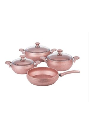 Rose Gold Güveç Granit 4'lü Tencere Set k-520 - 2