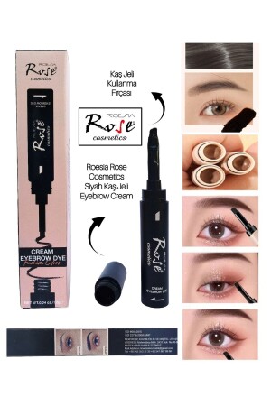 Rose Kalem Model Krem Kaş Jeli- Kaş Dövmesi - Rose Cream Eyebrow Dye - 1