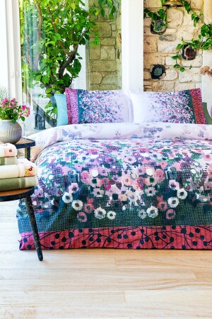 Rosebud Pembe Nevresim Takımı Çift Kişilik Ranforce 8697353531026 - Özdilek