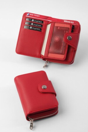 Rote kleine Damenbrieftasche 65240MNS - 1