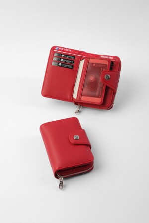 Rote kleine Damenbrieftasche 65240MNS - 2