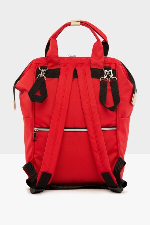 Rote Mutter-Baby-Tasche für Damen mit Taschen und Logo M000003884 - 5