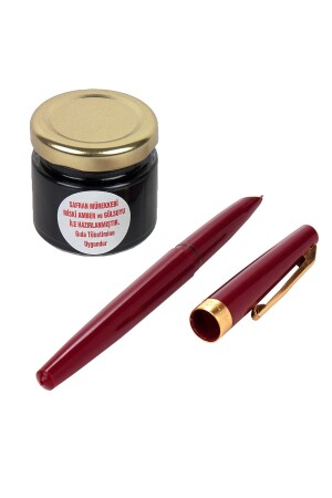 Rote Safran-Tinte und bordeauxroter Safran-Stift-Set, 40 g - 3