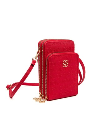 Rotes Damen-Lederband, Mini-Handyfach, Schulter-Geldbörse, Kartenhalter, stilvolle Tasche zeynkrok - 3