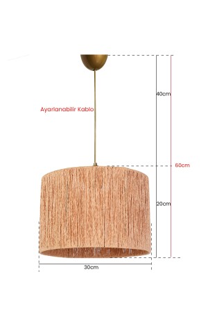 Roue Handgefertigte Hängelampe Kronleuchter Natur SH326 - 8