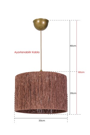 Roue Handgefertigter Hängelampen-Kronleuchter Braun SH326 - 5