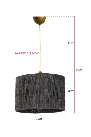 Roue Handgefertigter Hängelampen-Kronleuchter Grau SH326 - 3