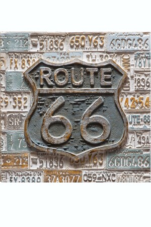 Route 66 Leinwandgemälde 100x100 cm RTE66012 - 3