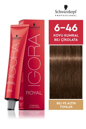 Royal 6-46 Koyu Kumral Bej Çikolata Saç Boyası 60ml 4045787324761 - 2