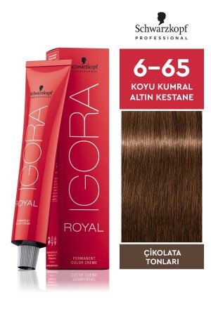 Royal 6-65 Dark Auburn-Gold Chestnut Haarfärbemittel 60 ml 4045787207026 - 1