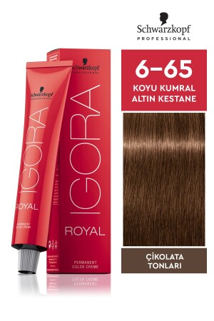 Royal 6-65 Dark Auburn-Gold Chestnut Haarfärbemittel 60 ml 4045787207026 - 2