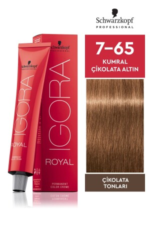 Royal 7-65 Auburn-chocolate Gold Haarfärbemittel 60 ml - 1