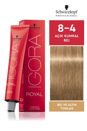 Royal Altın Tonlar 8-4 Açık Kumral Bej Saç Boyası 60ml 4045787207545 - 2