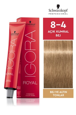 Royal Altın Tonlar 8-4 Açık Kumral Bej Saç Boyası 60ml 4045787207545 - 3