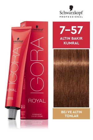 Royal Beige Tones 7-57 Golden Copper – Auburn Haarfärbemittel 60 ml - 2