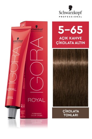 Royal Chocolate Shades 5-65 Hellbraun-Schokoladengold-Haarfärbemittel 60 ml 4045787206760 - 2