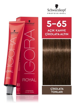 Royal Çikolata Tonları 5-65 Açık Kahve-çikolata Altın Saç Boyası 60ml 4045787206760 - 1