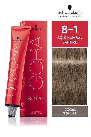 Royal Doğal Tonlar 8-1 Açık Kumral Sandre Saç Boyası 60ml - 2