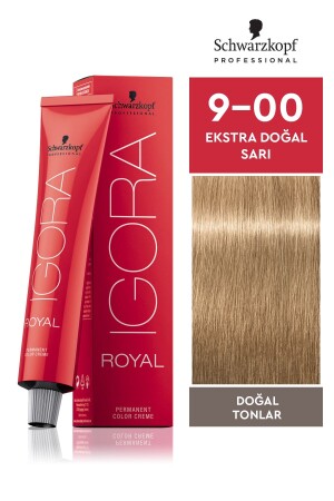 Royal Doğal Tonlar 9-00 Ekstra Doğal Sarı Saç Boyası 60ml 4045787207880 - 1