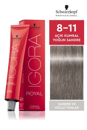 Royal Küllü Tonlar 8-11 Açık Kumral Yoğun Sandre Saç Boyası 60ml - 1