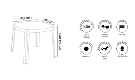 Royal Kunststoff-Couchtisch 4-teilig - 5