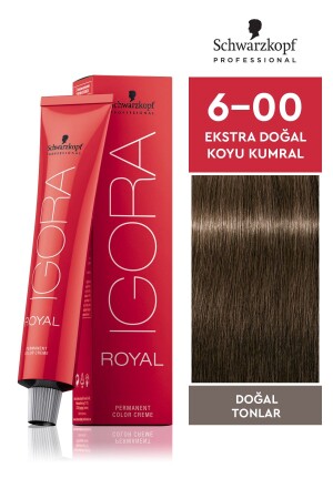 Royal Natural Tones 6-00 Extra Natural Dark Auburn Haarfärbemittel 60 ml 4045787206883 - 2