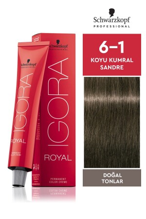 Royal Natural Tones 6-1 Dark Auburn Sandre Haarfärbemittel 60 ml - 1