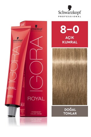 Royal Natural Tones 8-0 Hellbraunes Haarfärbemittel, 60 ml - 1