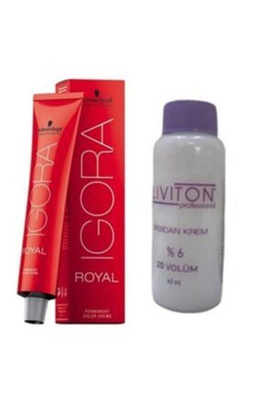 Royal Saç Boyası 7.1 Küllü Kumral 60 ml Liviton Mini Oksidan 20 Vol. R.H.E.6060 - 2