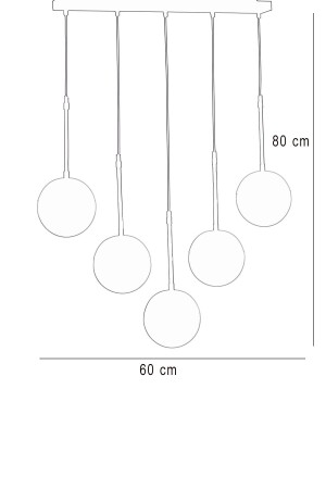 Roza 5-teiliger Luxus-Pendelleuchte-Kronleuchter mit chromschwarzem Metallgehäuse und Rauchglas-Design LZRNAVZ153 - 8