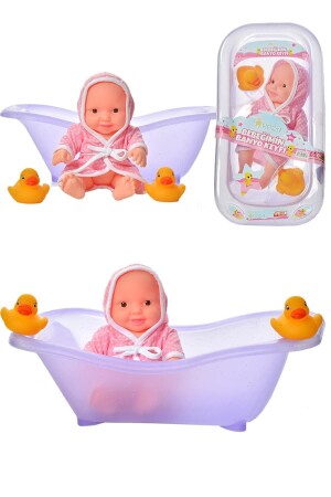 Roza Babys Badevergnügen mit Badewanne-Ente Bademantel-Set Baby-Badewannebaby - Global Toys