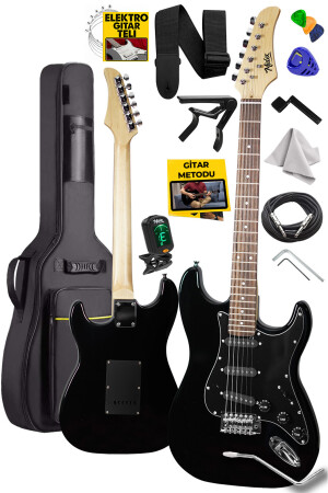 Rph-30bk Rose Griffbrett Strat Case SSS E-Gitarren-Set 22795 - 1