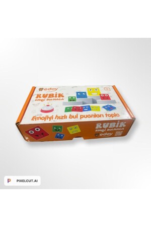 Rubik Emoji Bulmaca Oyunu 16 Küp 64 Kart Ve Zil Eğitici Oyuncak - 8