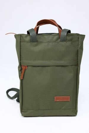 Rucksack Damen, Grüne Tasche, Schultasche, Drei-in-Eins-Schulterhandrucksack k01 - 4