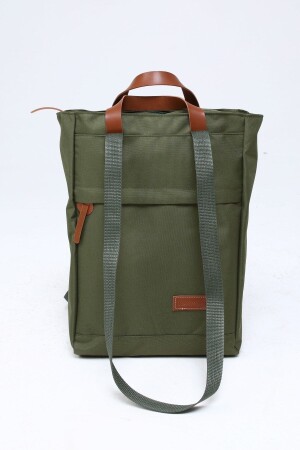 Rucksack Damen, Grüne Tasche, Schultasche, Drei-in-Eins-Schulterhandrucksack k01 - 5