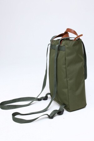 Rucksack Damen, Grüne Tasche, Schultasche, Drei-in-Eins-Schulterhandrucksack k01 - 7