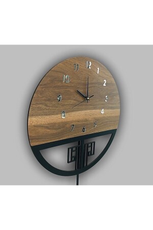 (RUHIGE) Holzwanduhr mit Pendel - Holzwanduhr - 5