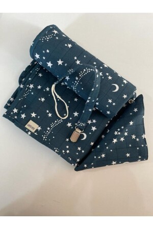 MNZ-Run Baby 100٪ القطن الطفل المسلين مجموعة (80X90CM سدرة سكارف سدرة) مجموعة المسلين - runbaby