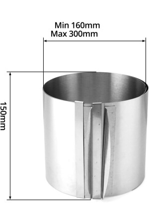 Runde, verstellbare Kuchenform, Tiefe 15 cm - 5