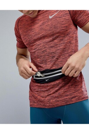 Running Slim Waistpack Reflector Unisex Dünne, flexible, schwarze Sport-Hüfttasche - 6